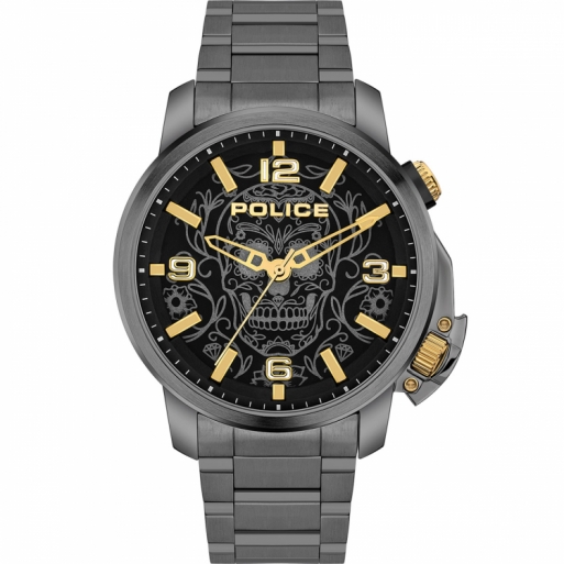 Police PEWJJ2110002 Herrenuhr Quarz Totenkopf Police PEWJJ2110002 Herrenuhr Quarz Totenkopf