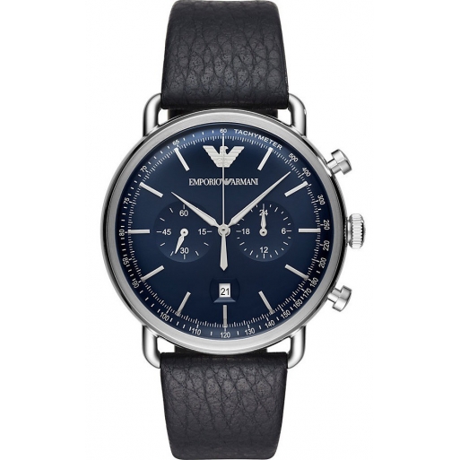 Emporio Armani AR11105 Herren Uhr Klassisch Chronograph Lederband