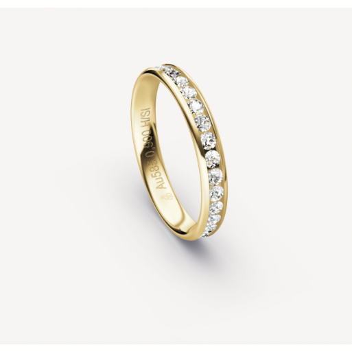 Verlobungsring Gelbgold Memory 585 mit Brillanten 0,9 CT