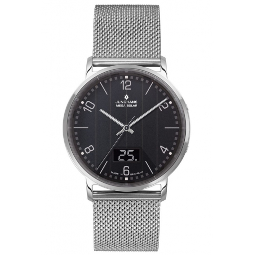 Junghans Mega Solar 056/4628.44 Herrenuhr Klassich Funk Saphirglas Junghans Mega Solar 056/4628.44 Herrenuhr Klassich Funk Saphirglas