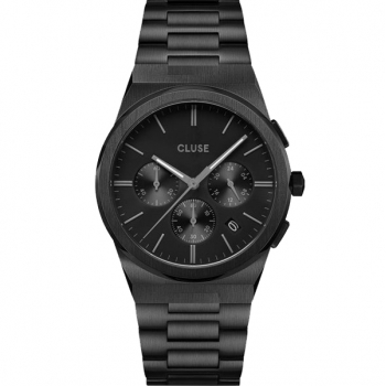 Cluse CW20802 Herrenuhr Quarz Chronograph Black Edition