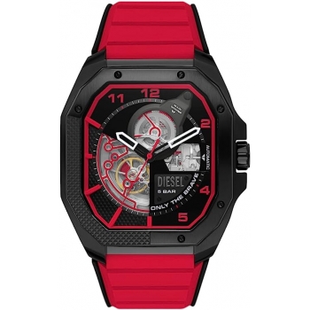 Diesel DZ7469 Flayed Herrenuhr Automatik Skelett Rot