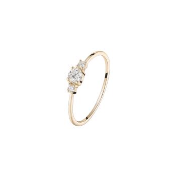 Verlobungsring Gelbgold 585 Synthetischer Brillant 0,70ct SI1 Xenox