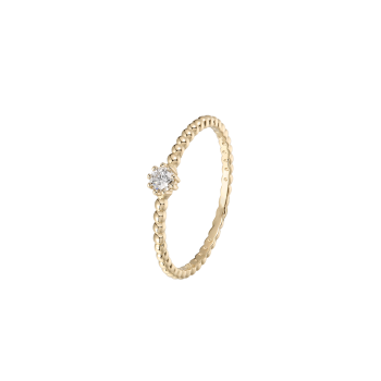 Verlobungsring Gelbgold 585 Synthetischer Brillant 0,10ct GSI1 Xenox XGLD2053G