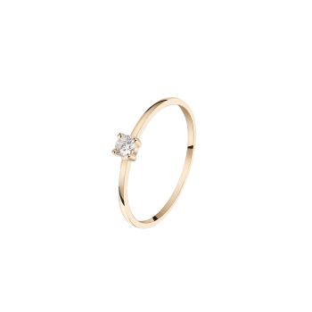 Verlobungsring Gelbgold 585 Synthetischer Brillant 0,10ct GSI1 Xenox XGLD2020G