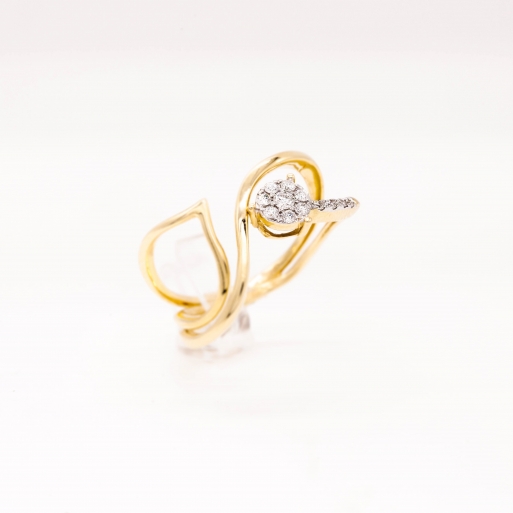 Damenring Gelbgold 585 mit Brillanten 0,21 CT Wesselton SI