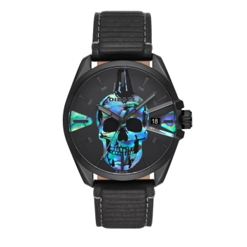 Diesel DZ1973 Herrenuhr Quarz Lederband Skull Perlmutt