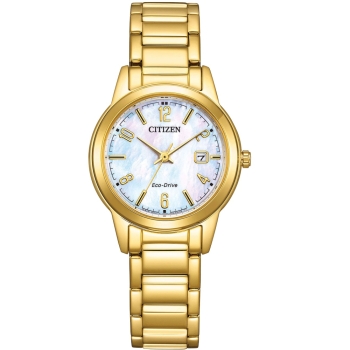 Citizen Eco Drive FE1242-78D Damenuhr Solar Gold Perlmutt