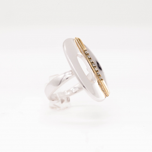 Damenring Weißgold 585 mit Brillanten 0,07 CT Wesselton SI Damenring Weißgold 585 mit Brillanten 0,07 CT Wesselton SI