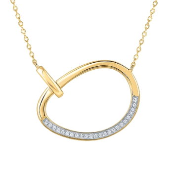 Halskette mit Brillanten Gelbgold 0,10 Ct 24NU508-0.10