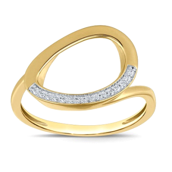 Damenring Gelbgold mit Brillanten 0,06 Ct 24NU842X52