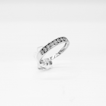 Verlobungsring Weißgold 585 mit Brillanten 0,07 CT Wesselton SI
