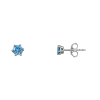Xenox XS6016 Ohrstecker 925 Silber Zirkonia Hellblau