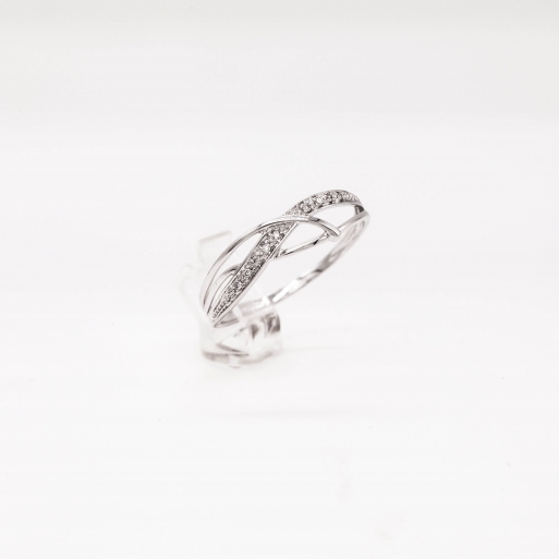 Damenring Weißgold 585 mit Brillanten 0,03 CT Wesselton SI