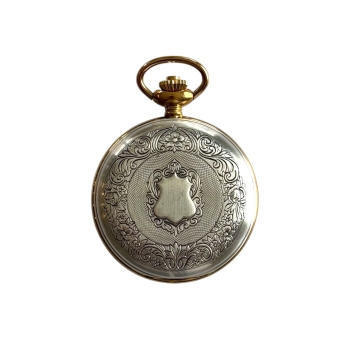 Taschenuhr Royce 3349902 Handaufzug Altversilbert mit Deckel