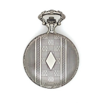 Taschenuhr Royce Swiss 4319904 Quarz Altversilbert mit Deckel
