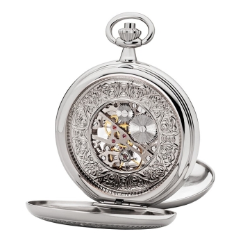 Taschenuhr Regent P-704 verchromt Savonette mechanisch