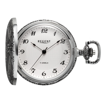 Taschenuhr Regent P-725 verchromt Savonette mechanisch