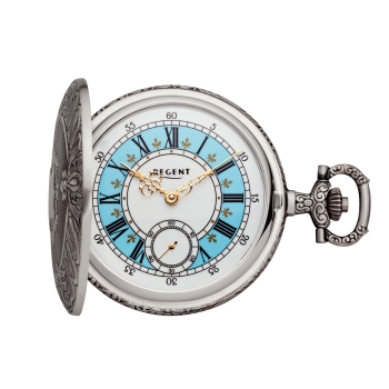 Taschenuhr Regent P-724 verchromt Savonette mechanisch