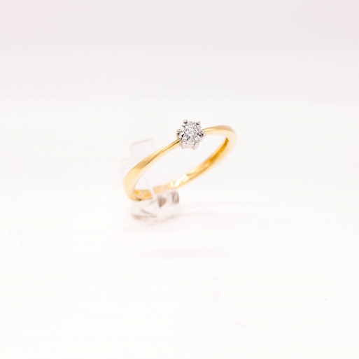 Verlobungsring Gelbgold 585 mit Brillant 0,05 CT Wesselton SI