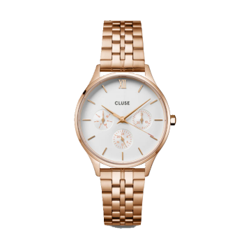 Cluse CW10702 Damenuhr Minuit Multifunktion Watch Steel Rose Gold Colour