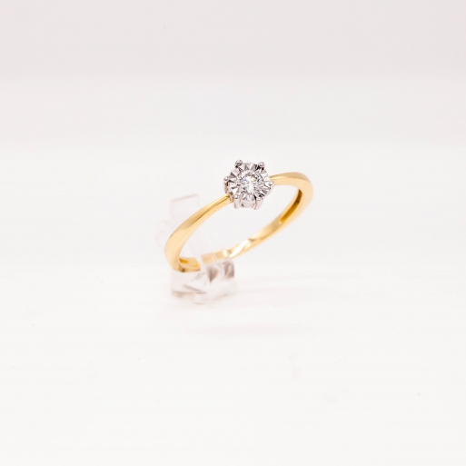 Verlobungsring Gelbgold 585 mit Brillant 0,15 CT Wesselton SI Verlobungsring Gelbgold 585 mit Brillant 0,15 CT Wesselton SI