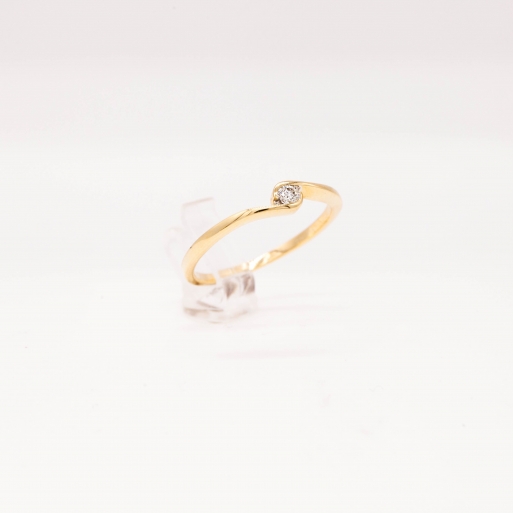 Verlobungsring Gelbgold 585 mit Brillant 0,05 CT Wesselton SI