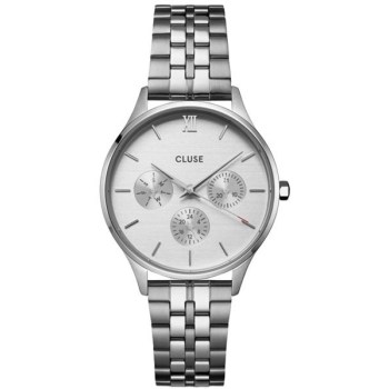 Cluse CW10703 Minuit Multifunktion Watch Steel Full Silver Colour