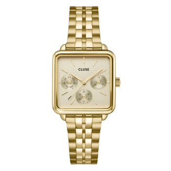 Cluse CW13801 La Tétragone Multifunktion Watch Steel Full Gold Colour