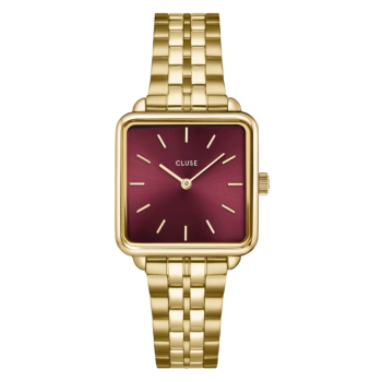 Cluse CW10312 La Tétragone Watch Steel Dark Cherry Gold Colour