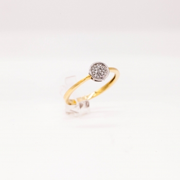 Verlobungsring Gelbgold 585 mit Brillanten 0,09 CT Wesselton SI