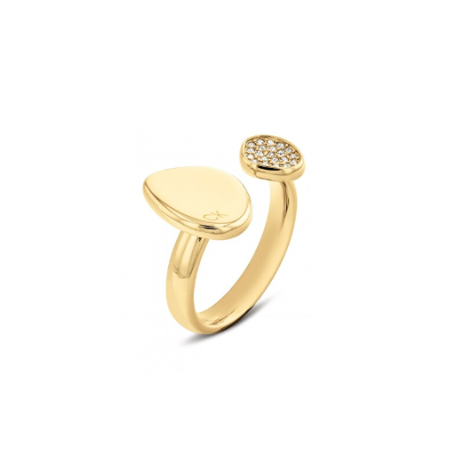 Calvin Klein 35000320C Damenring Vergoldet mit Zirkonia Calvin Klein 35000320C Damenring Vergoldet mit Zirkonia
