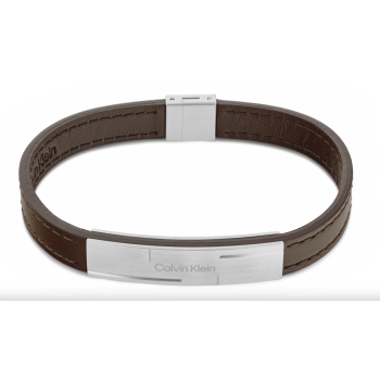 Calvin Klein 35000057 Lederarmband Brown Steel