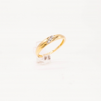 Verlobungsring Gelbgold 585 mit Brillanten 0,05 CT Wesselton SI