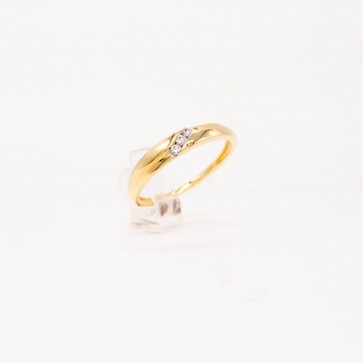 Verlobungsring Gelbgold 585 mit Brillanten 0,05 CT Wesselton SI