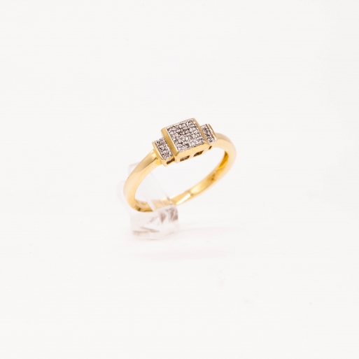 Verlobungsring Gelbgold 585 mit Brillanten 0,07 CT Wesselton Pique