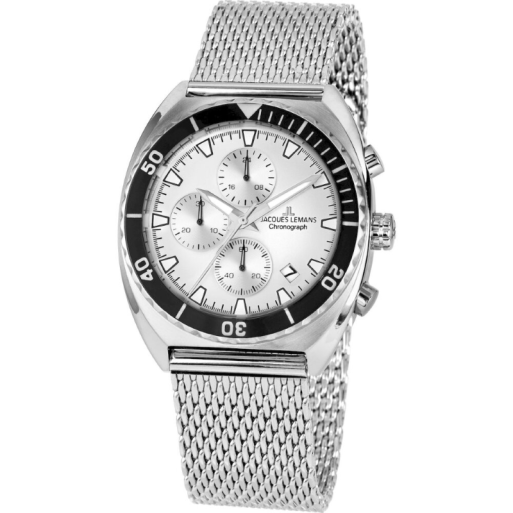 Jacques Lemans 1-2041F Herrenuhr Chronograph Milanaise Jacques Lemans 1-2041F Herrenuhr Chronograph Milanaise