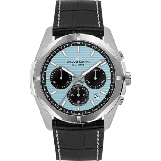 Jacques Lemans 1-2180E Herrenuhr Chronograph Light Blue Jacques Lemans 1-2180E Herrenuhr Chronograph Light Blue