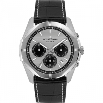 Jacques Lemans 1-2180B  Herrenuhr Chronograph Grey
