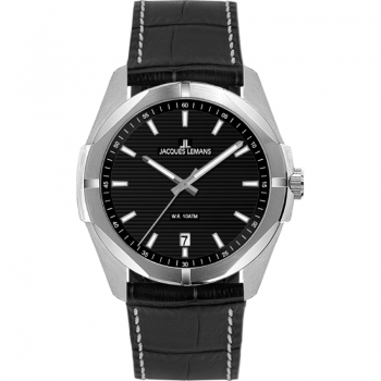 Jacques Lemans 1-2176A  Herrenuhr Black