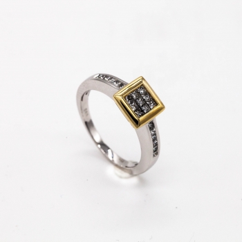 Damenring Weißgold 585 mit Brillant 0,50 CT Wesselton SI