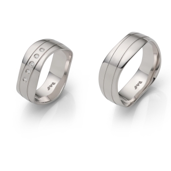 Partnerringe Trauringe Eheringe 15-00007 925 Sterling Silber Rauschmayer