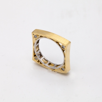 Damenring Gelbgold 585 mit Brillanten 0,31 CT Wesselton Pique