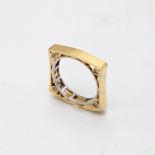 Damenring Gelbgold 585 mit Brillanten 0,31 CT Wesselton Pique