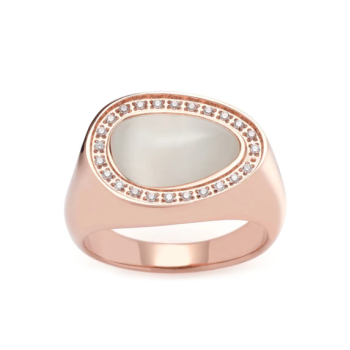 Leonardo 019643 Ring Edelstahl Rosé vergoldet