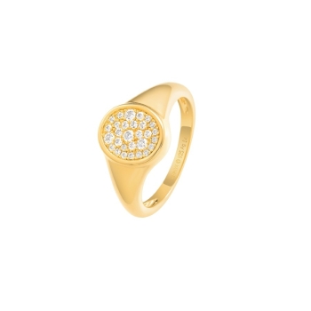 Xenox XS91368G Damenring 925 Sterling Silver vergoldet