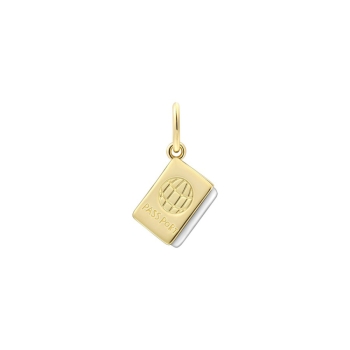 Xenox XS10503G Charm Anhänger Passport 925 Sterling Silver vergoldet