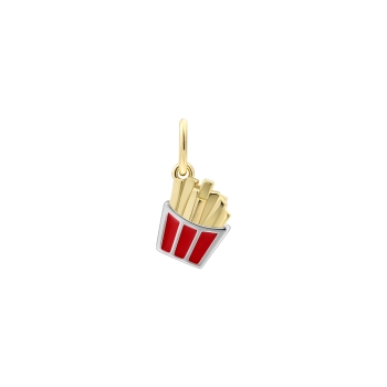 Xenox XS10506G Charm Anhänger Pommes 925 Sterling Silver vergoldet