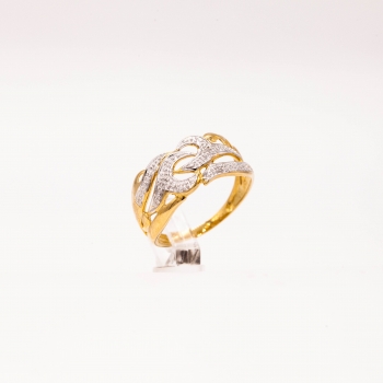 Damenring Gelbgold mit Brillanten 0,013 CT Wesselton SI