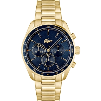 Lacoste 2011381 Herrenuhr Gold Blau Edelstahl